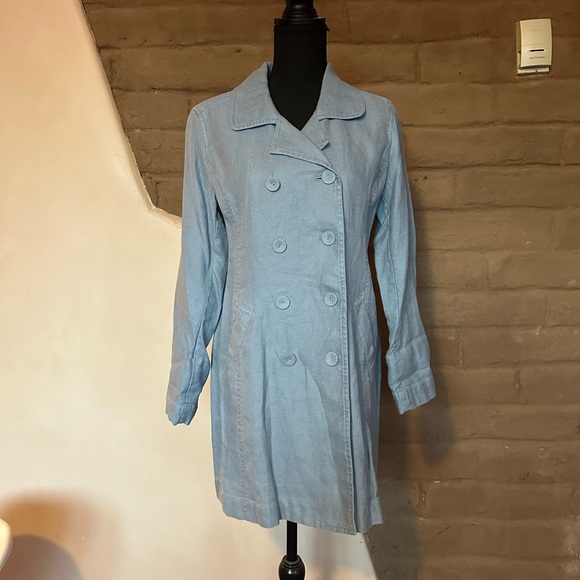 J.Jill Long Double Breasted Jacket Linen and Cotton -Small- NWT - Picture 5 of 5
